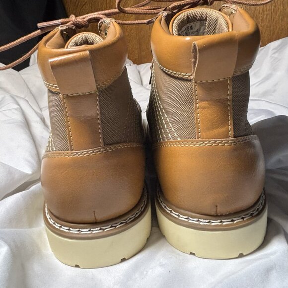 Steve Madden Men’s Brown Lace-Up Workwear Boots – Size 8M – Rugged Lug Sole - Picture 5 of 7